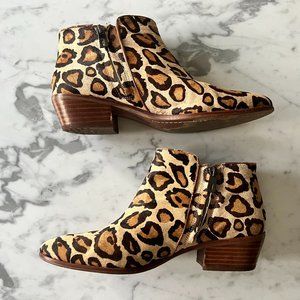 Sam Edelman Leopard Calf Hair Ankle Boot_Size 8